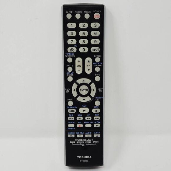 TOSHIBA CT-90302 TV REMOTE CONTROL 42AV500U 37RV530U 32CV510U 40RV52U 26AV502U - Picture 1 of 3